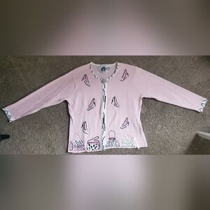 Like New! Vintage Storybook Knits Sweater Fancy Leopard Accessories